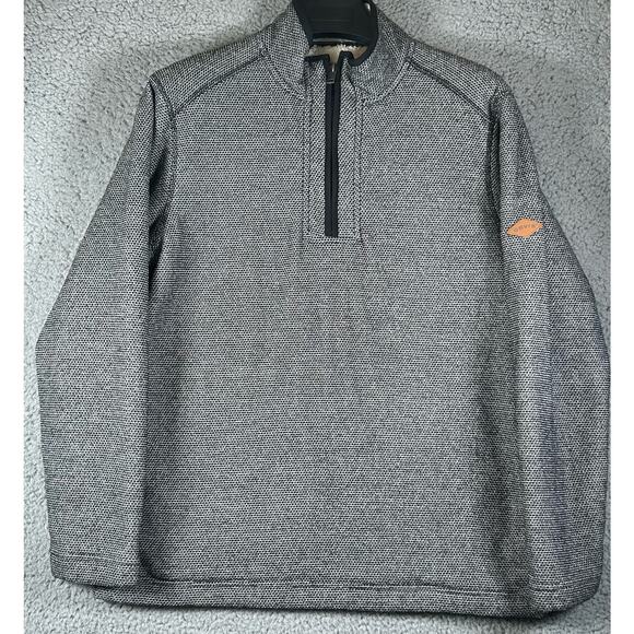 Orvis Sweater Mens M sherpa Fleece Black 1/4 Zip Pullover Sweatshirt Golfing - Picture 2 of 12